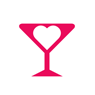 Logo von cocktail-kurs.com mit einem pinken Cocktailglas und Herzsymbol